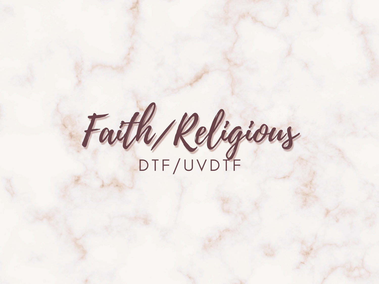 Faith or Religion Inspired DTF Transfers and UVDTF Decals