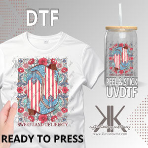 Sweet Liberty Boots DTF/UVDTF