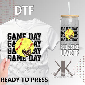 Game Day Softball DTF/UVDTF
