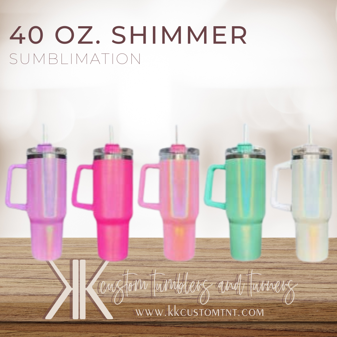 40OZ GLITTER/SHIMMER Sublimation Tumbler