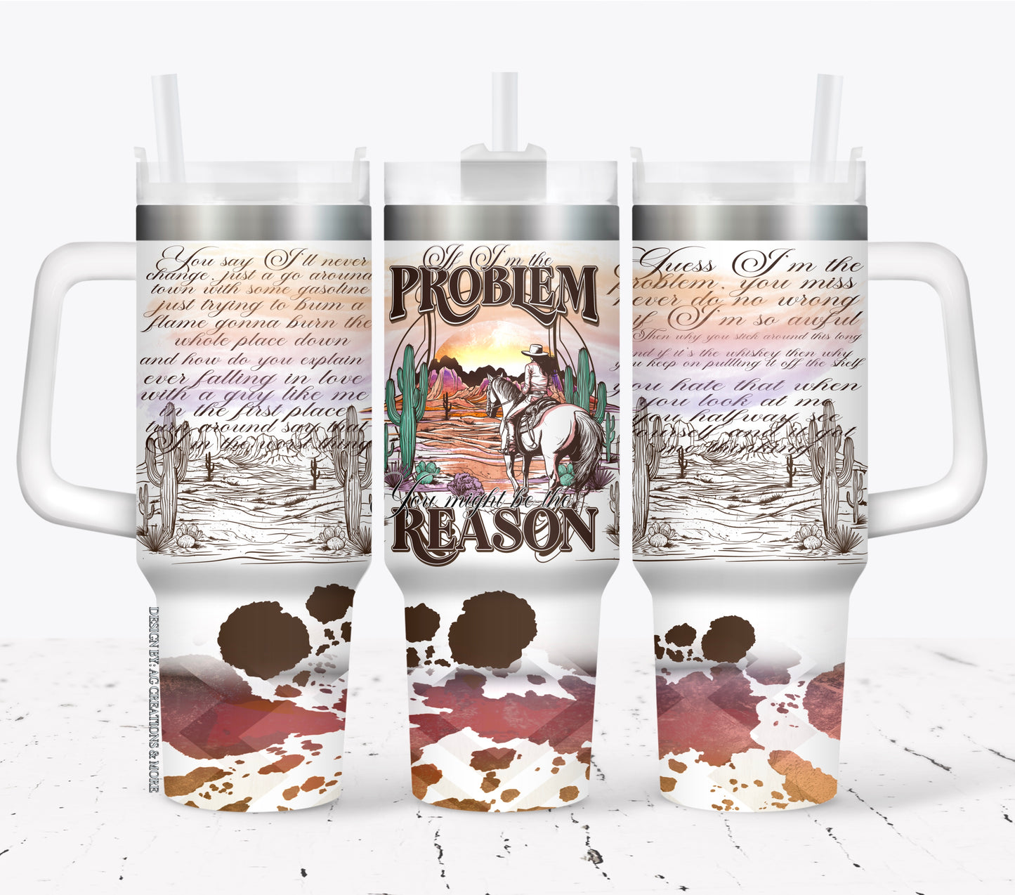 If I'm the Problem 40oz UVDTF WRAP (Top and/or Bottom Avail)