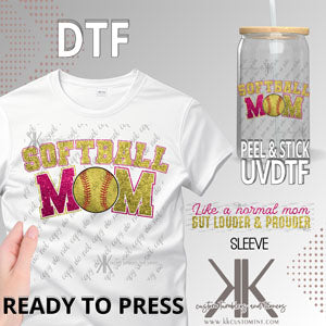 Softball Mom DTF/UVDTF