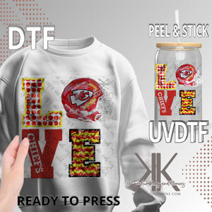 LOVE Stacked Helmet DTF/UV DTF