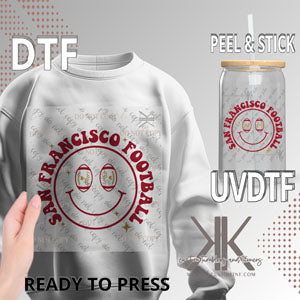 San Francisco Football Smiley DTF/UV DTF