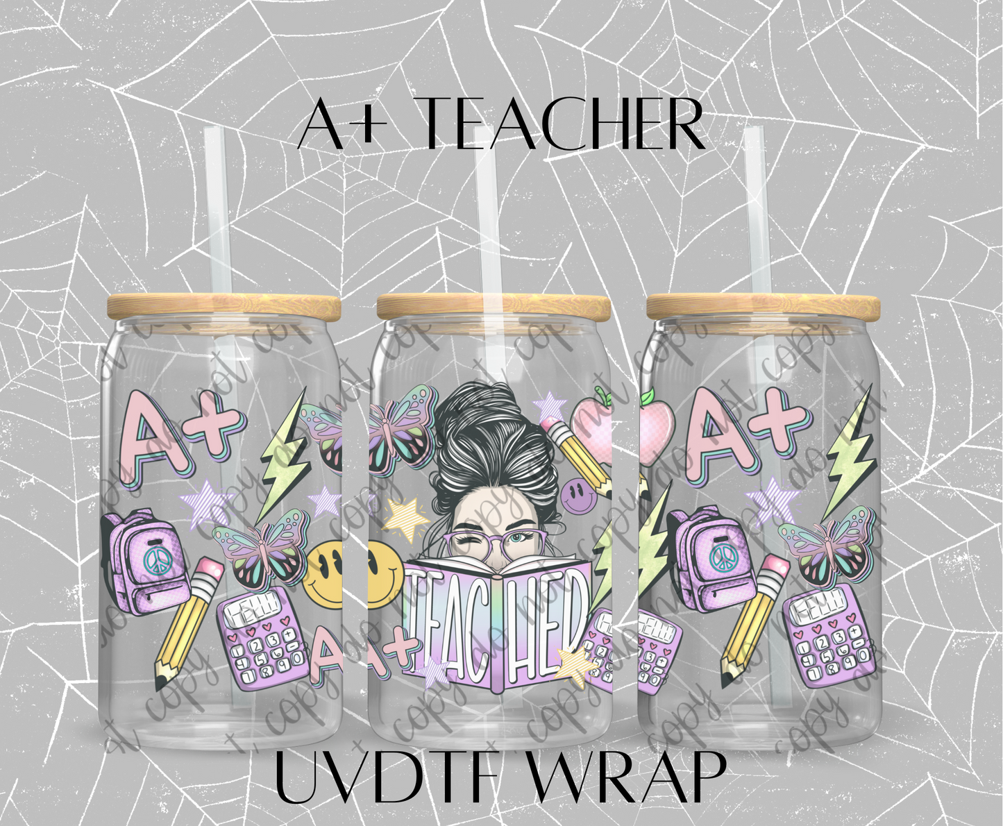 A+ TEACHER UVDTF WRAP