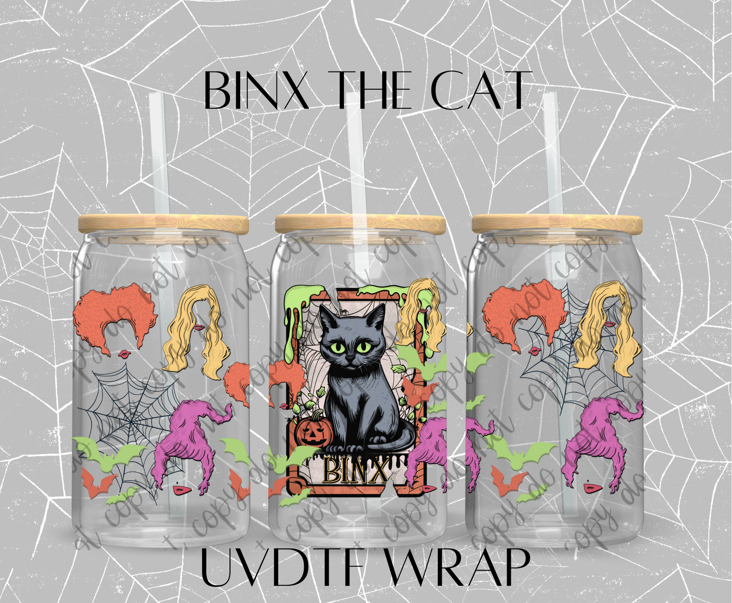 BINX THE CAT UVDTF WRAP