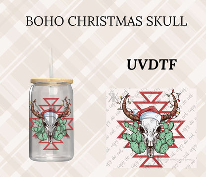 BOHO CHRISTMAS SKULL DTF/UVDTF