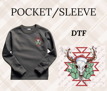 BOHO CHRISTMAS SKULL DTF/UVDTF