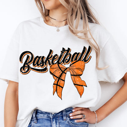 Orange Bow Basketball  DTF/UVDTF