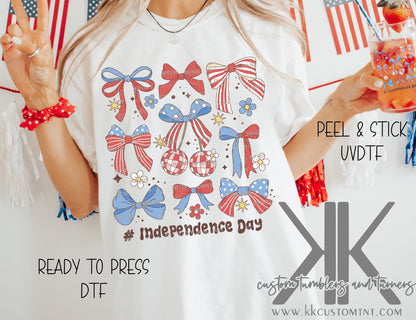Independence Day Bows DTF/UVDTF