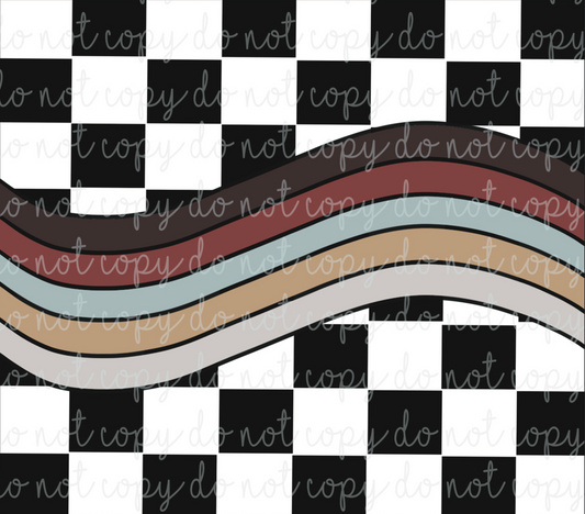 RETRO CHECKERED WAVE SVG **Digital Download Only**