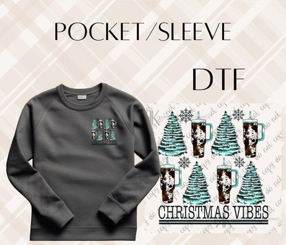 COWHIDE CHRISTMAS VIBES DTF/UVDTF