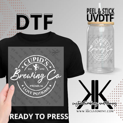 Cupid's Brewing Co DTF/UVDTF Avail in Black or White