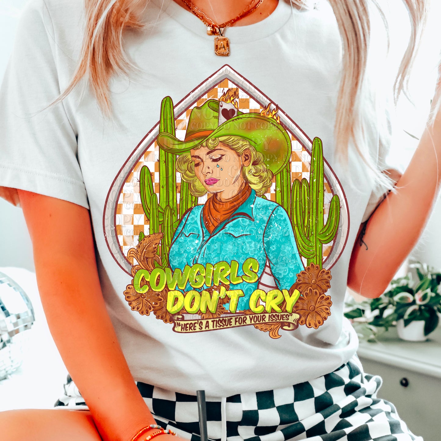 Cowgirls Don't Cry Brown DTF/UVDTF