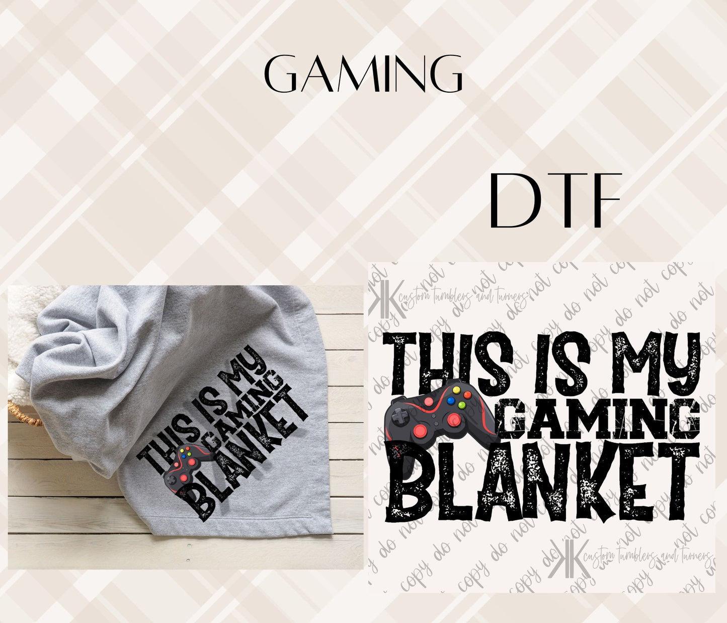 GAMING BLANKET DTF