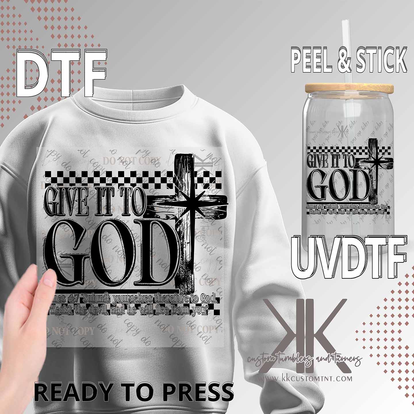 Give it to God Single Color DTF/UVDTF