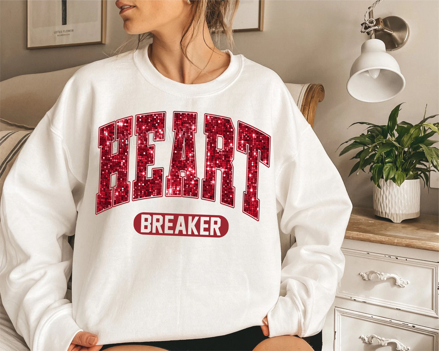 Heartbreaker Faux Red Glitter DTF/UVDTF