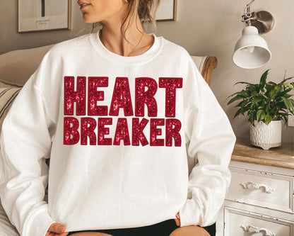 Heartbreaker Faux Red Sequins DTF/UVDTF