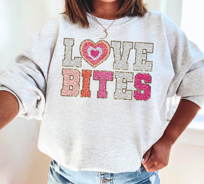 Love Bites Faux Pink Chenille DTF/UVDTF