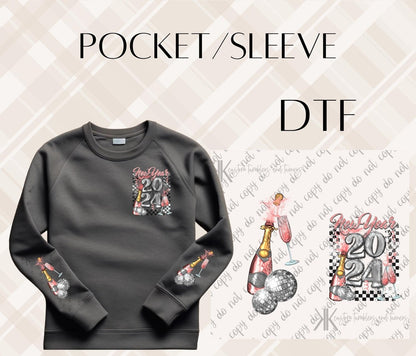 NEW YEAR 2024 DTF/UVDTF (POCKET & SLEEVE OPTIONS AVAIL)