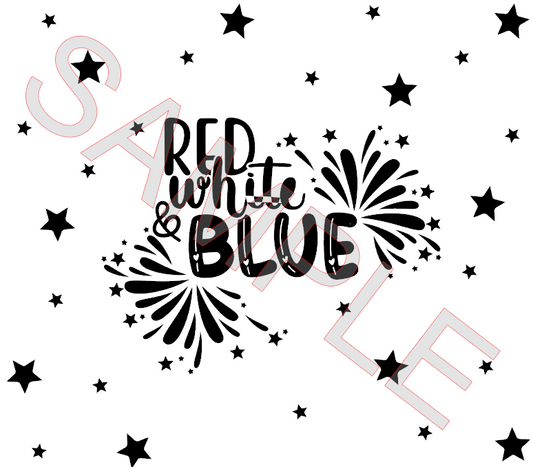 RED WHITE & BLUE SVG **Digital Download Only**