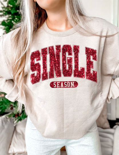 Single Season Faux Red Glitter DTF/UVDTF