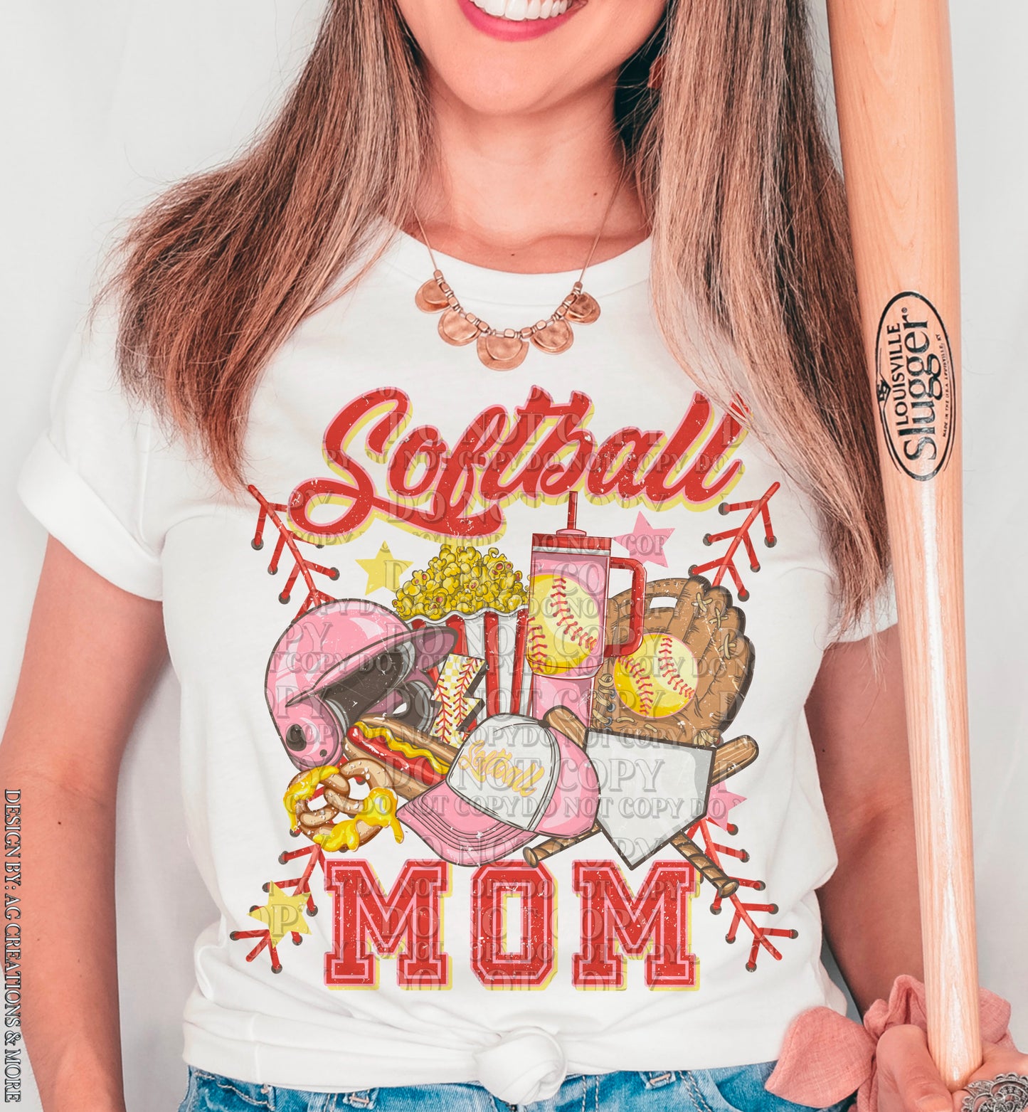 Pink Softball Mom DTF/UVDTF