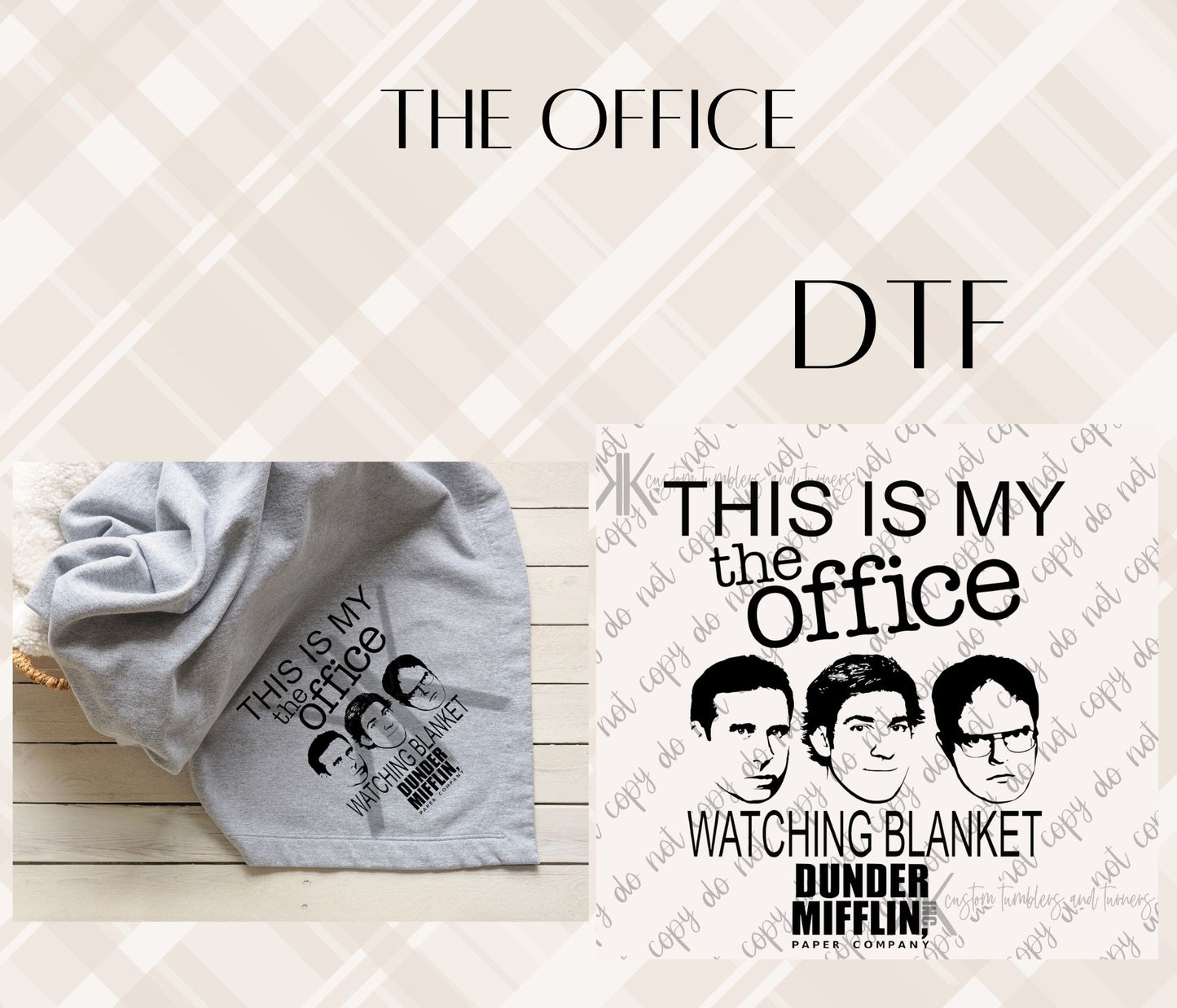 THE OFFICE BLANKET DTF