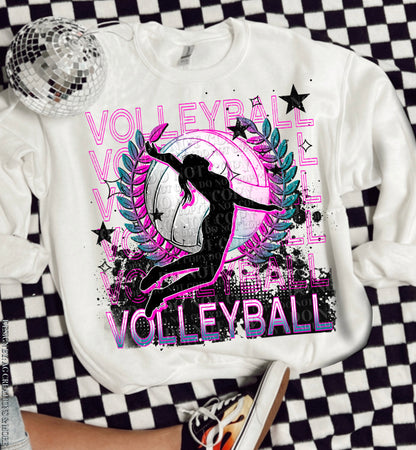 Volleyball Stacked DTF/UVDTF