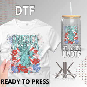 America Floral Liberty DTF/UVDTF