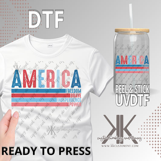 America Stacked DTF/UVDTF