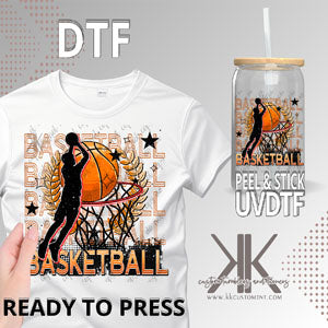 Basketball Stacked Orange DTF/UVDTF