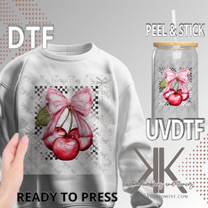 Cherries n Bows DTF/UVDTF