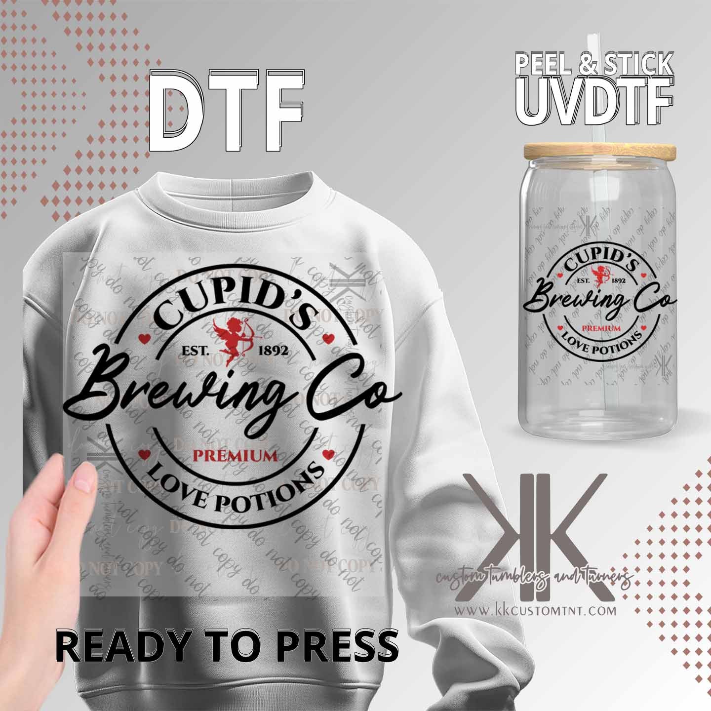 Cupid's Brewing Co DTF/UVDTF Avail in Black or White