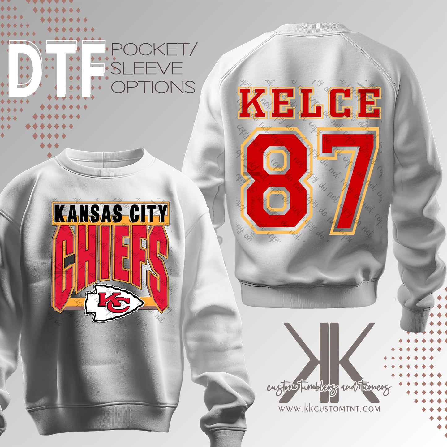 KC Chiefs 87 DTF/UV DTF (Front & Back Option)