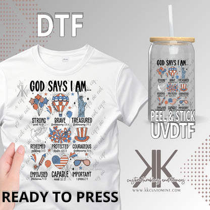 God Says 4th Edition DTF/UVDTF