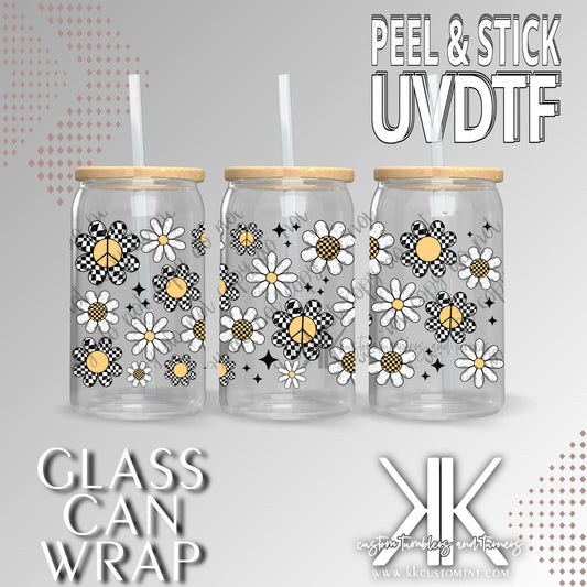 Groovy Flowers Staggered UVDTF WRAP