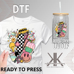 Groovy School Pink DTF/UVDTF