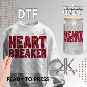 Heartbreaker Faux Red Sequins DTF/UVDTF