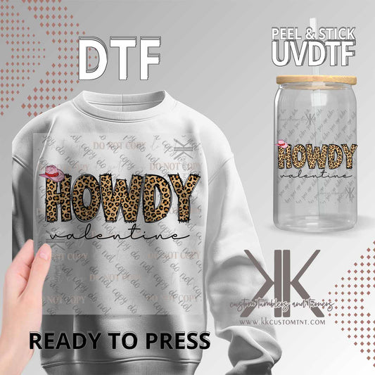 Howdy Valentine Leopard DTF/UVDTF