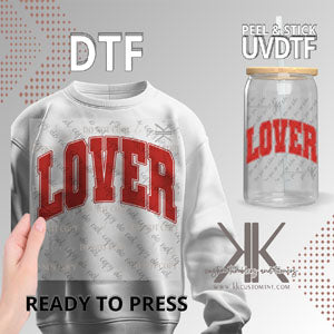 Lover Red Arched DTF/UVDTF