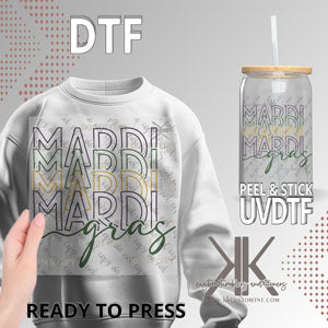 Mardi Gras Stacked 2 DTF/UVDTF