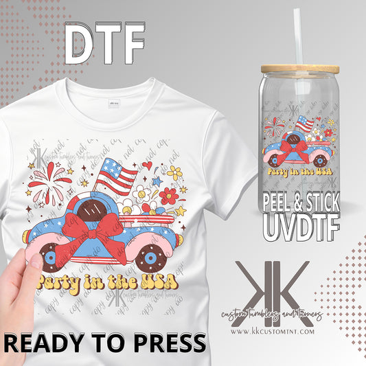 Party in the USA DTF/UVDTF