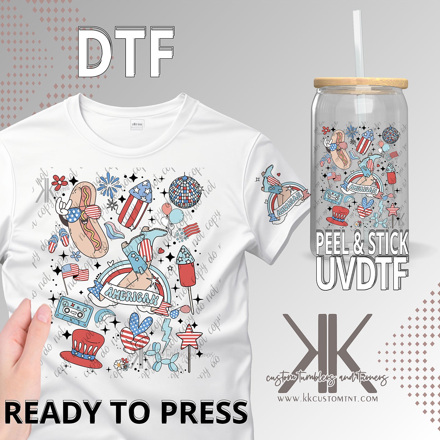 Retro 4th Elements DTF/UVDTF