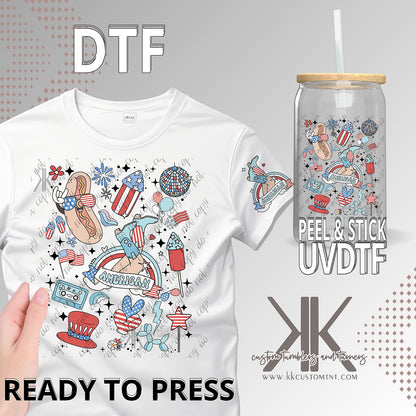 Retro 4th Elements DTF/UVDTF