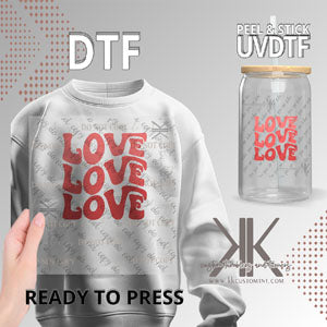 Retro Love Stacked DTF/UVDTF