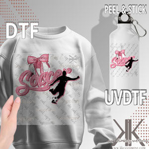 Pink Soccer Bow-Boy DTF/UVDTF