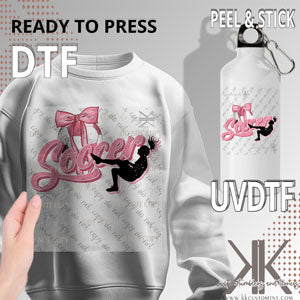 Pink Soccer Bow-Girl DTF/UVDTF