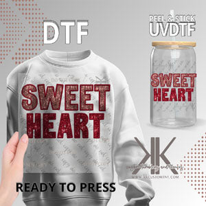 Sweetheart Faux Glitter DTF/UVDTF