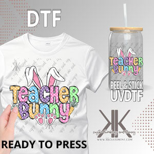 Teacher Bunny DTF/UVDTF